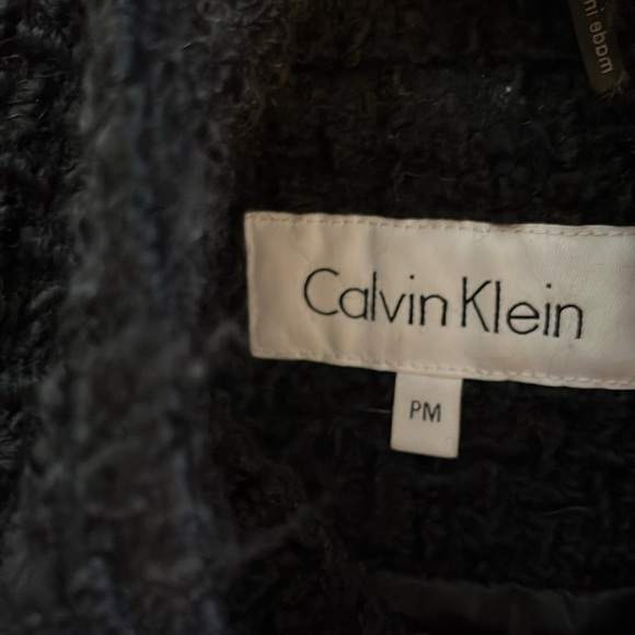 Calvin Klein black double breasted wool blend heavyweight coat. Size MP - Picture 8 of 10
